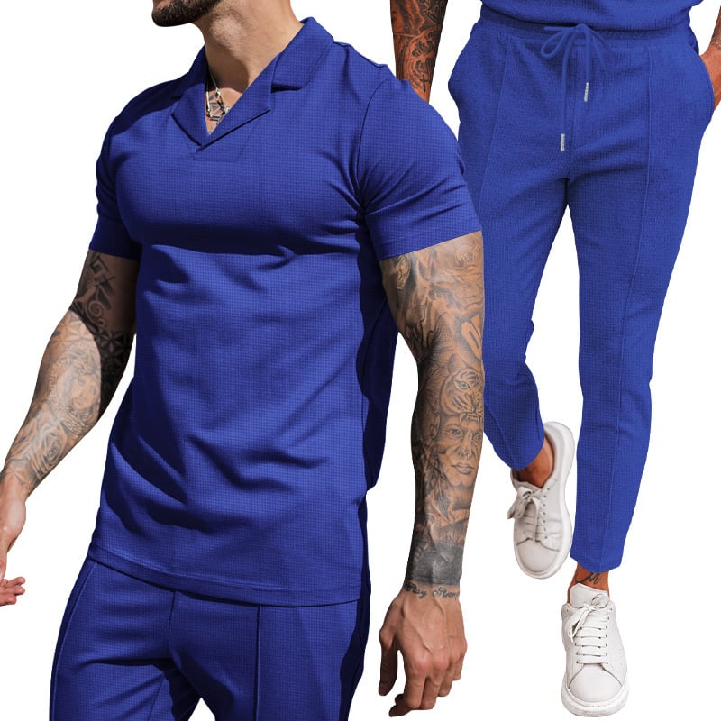 "LapelFit" - Costume col V pour homme 