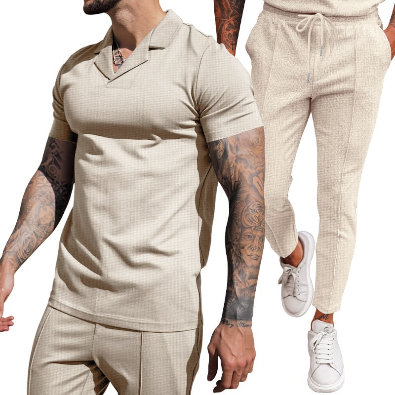 "LapelFit" - Costume col V pour homme 