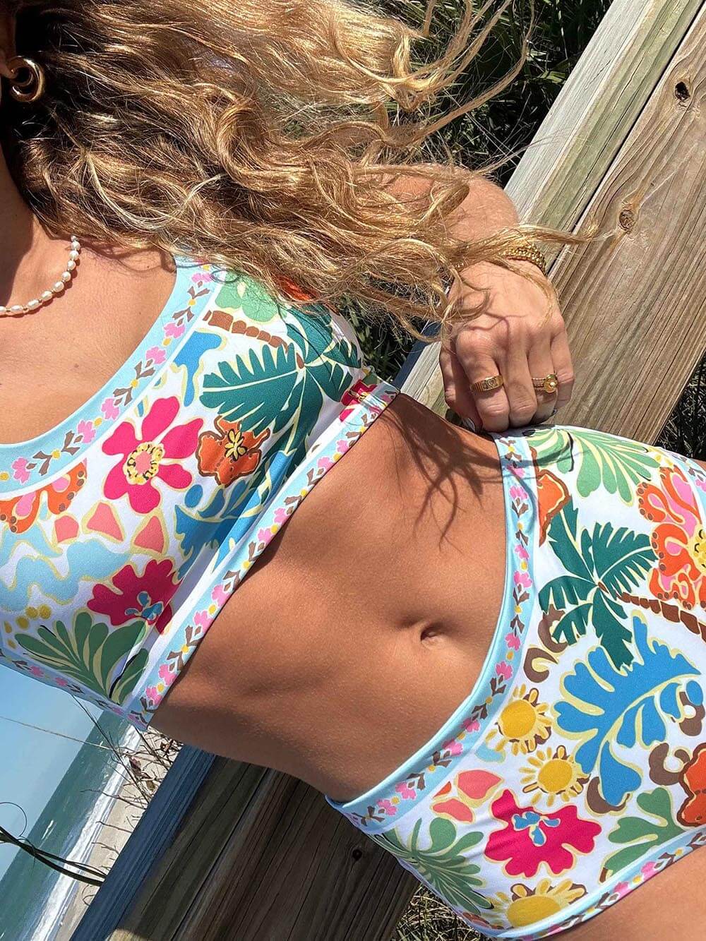 Emmie | Gestützter floraler Stretch-Bikini