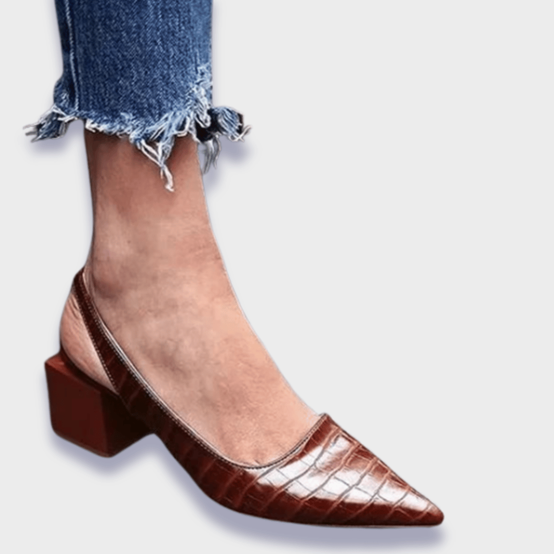 Heidi | Orthopädische Pumps mit Kroko-Design