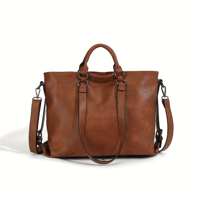 Charlotte's Klassische Eleganz | Vintage Kunstleder Tote Bag