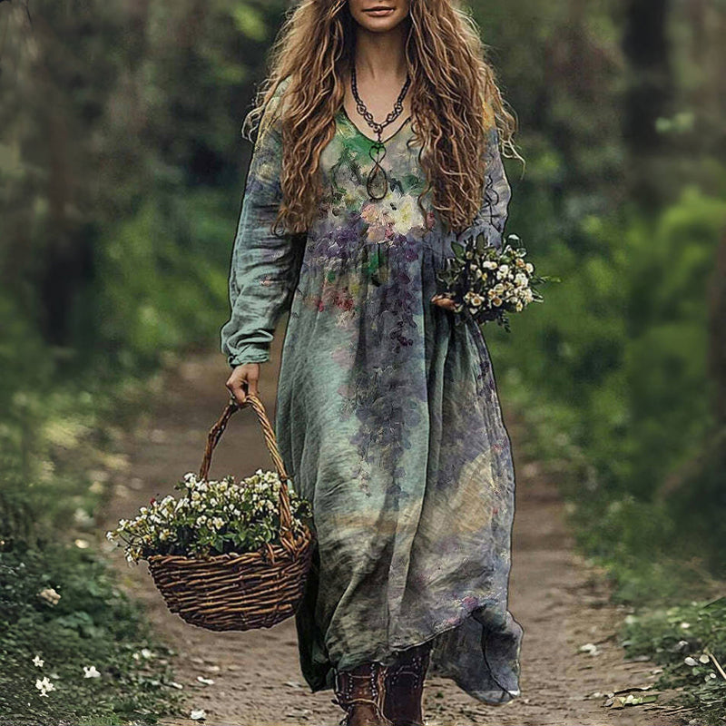 Yoani - Vintage Kleid mit Blumenmuster