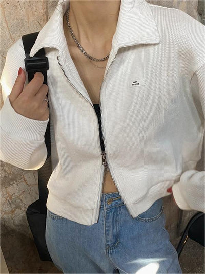Lesly - Charmanter femininer Pullover mit Doppelreißverschluss