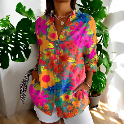 Carla™ - Vintage-Bluse mit Blumendruck