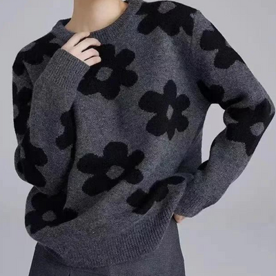 SINCI - Italienischer Kuscheliger Pullover mit Blumenmuster
