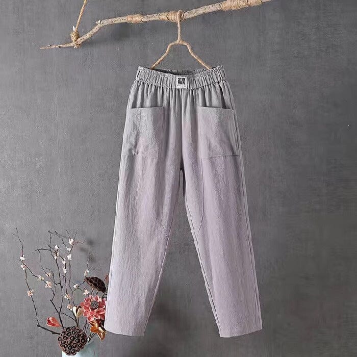 Carla™ | Pantaloni casual in cotone e lino con elastico in vita