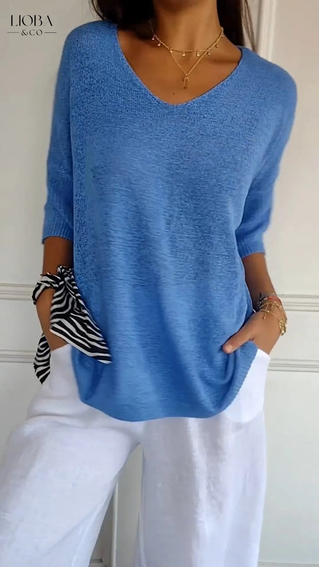 MAIA™ | CAMICIA IN COTONE MANICA LUNGA