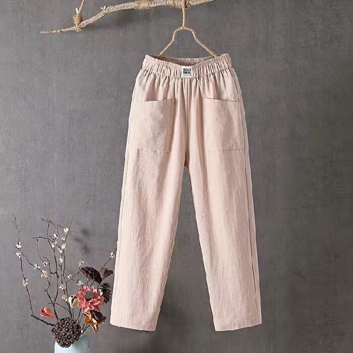 Carla™ | Pantaloni casual in cotone e lino con elastico in vita