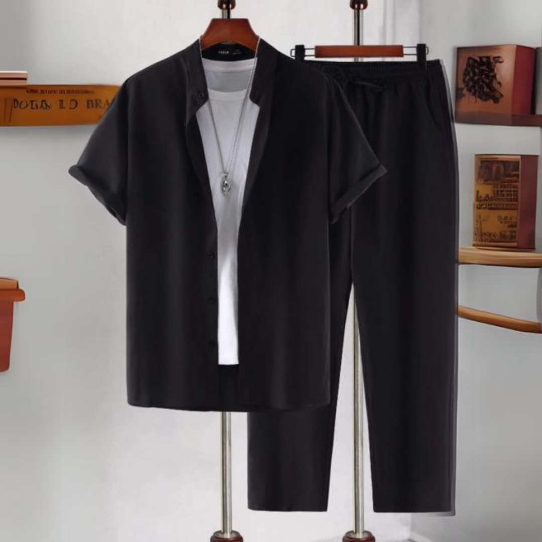 "SolidChic" - set di camicie patchwork da uomo