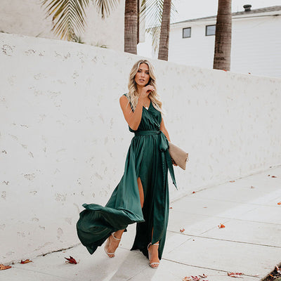 Lola - Exquisiter Hals ärmelloses Langes Modekleid