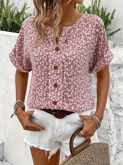 Brianna™ - Bezaubernde Blumenbluse