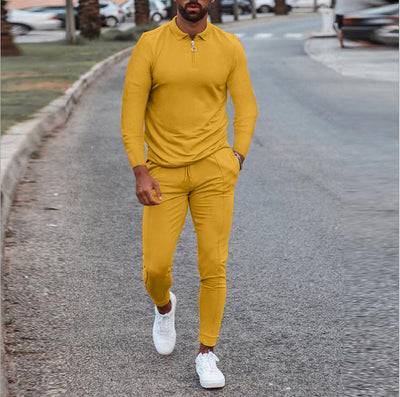 "Elite Zip Polo" - tuta in 2 pezzi a maniche lunghe con polo e pantaloni