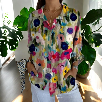 Carla™ - Vintage-Bluse mit Blumendruck