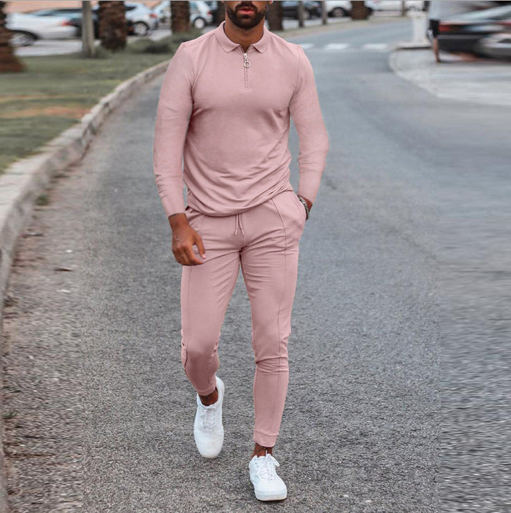 "Elite Zip Polo" - tuta in 2 pezzi a maniche lunghe con polo e pantaloni