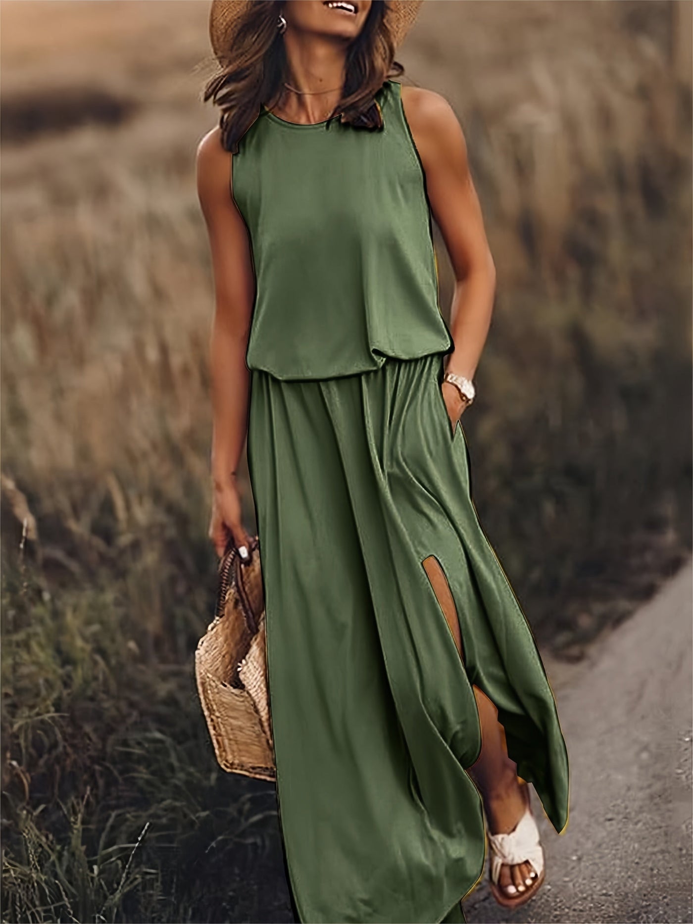 Isla - Schlichtes Boho Maxikleid aus Modal in verschiedenen Farben