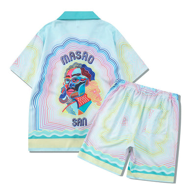 "RetroWave" - ​​Set di pantaloncini casual 
