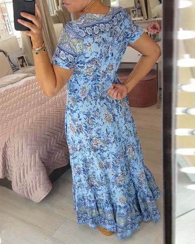 Robe col V fleurie Romy™ 