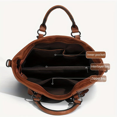 Charlotte's Klassische Eleganz | Vintage Kunstleder Tote Bag