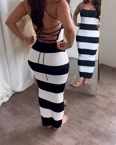 Abito sexy a righe