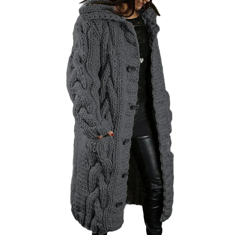 Lonneke® - Cardigan lungo lavorato a maglia