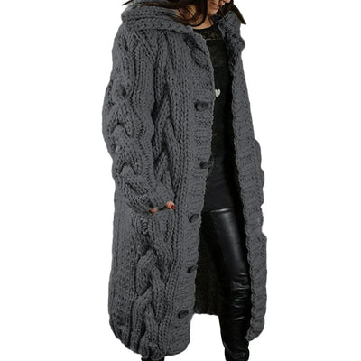 Lonneke® - Cardigan lungo lavorato a maglia