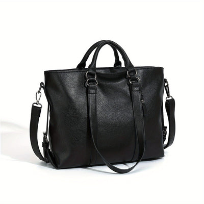 Charlotte's Klassische Eleganz | Vintage Kunstleder Tote Bag