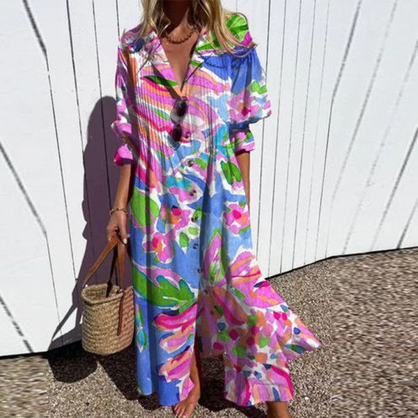 Chloé | Robe longue à motif fleuri