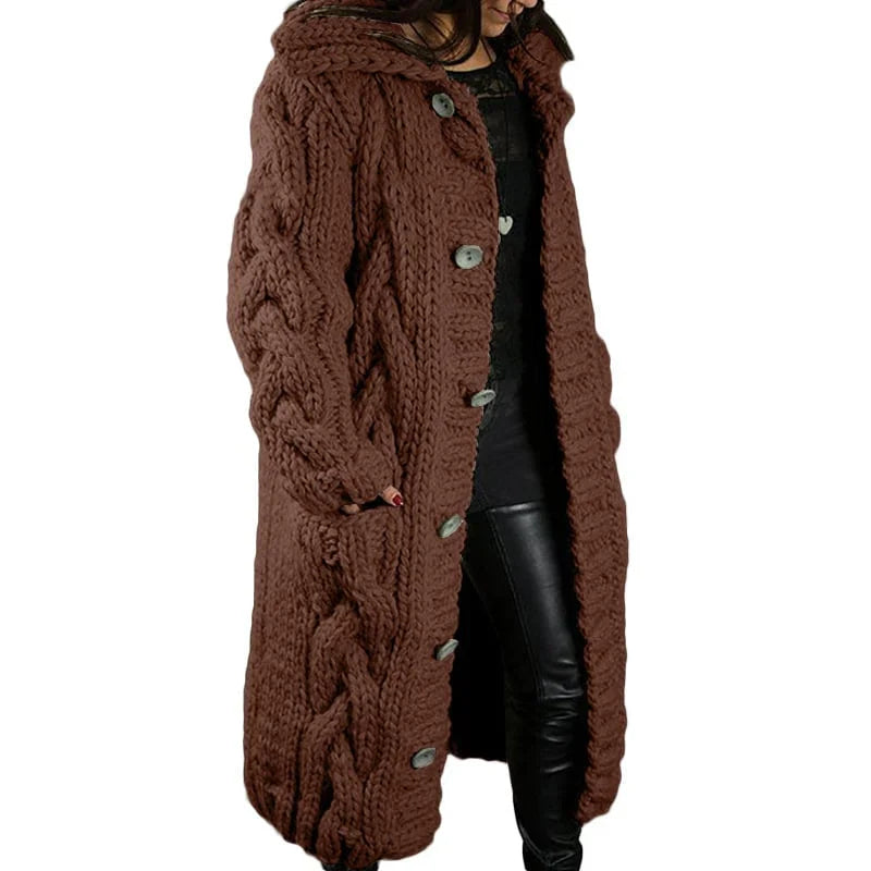 Lonneke® - Cardigan lungo lavorato a maglia