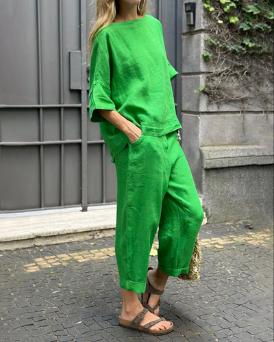 MIA Leinen - Kombi Set aus Top und Hose