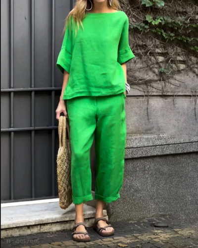 MIA Leinen - Kombi Set aus Top und Hose