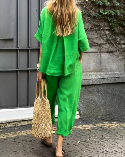 MIA Leinen - Kombi Set aus Top und Hose