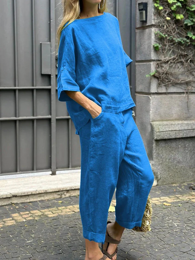 MIA Leinen - Kombi Set aus Top und Hose