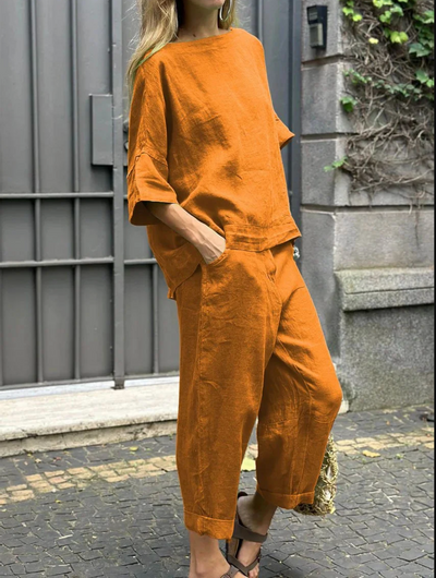 MIA Leinen - Kombi Set aus Top und Hose