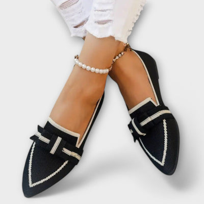 Birgit - Flache Damenschuhe mit geknotetem Design