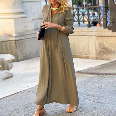 Leona - Bequemes, locker sitzendes Maxikleid