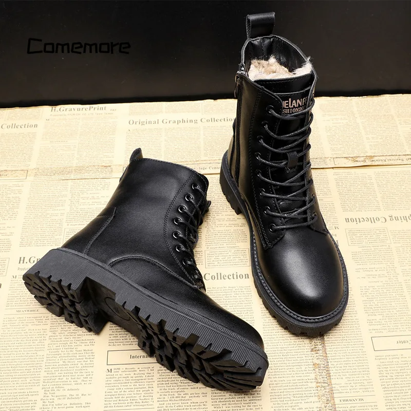 Lenia | Warme Lederstiefel mit Reißverschluss