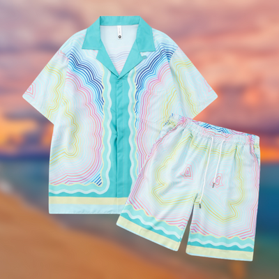 "RetroWave" - ​​Set di pantaloncini casual 