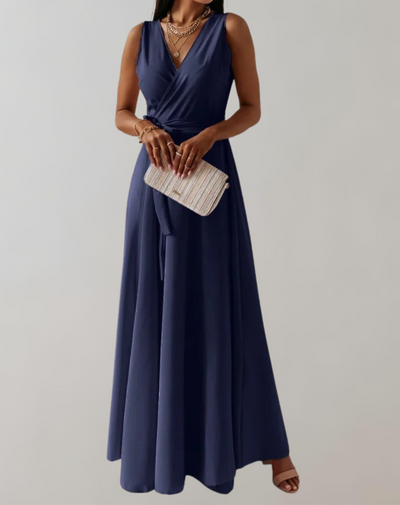 Esme - Cocktail Kleid mit Taillengurtel | Schickes Maxikleid Zeitlos Design