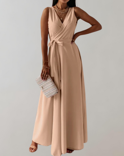 Esme - Cocktail Kleid mit Taillengurtel | Schickes Maxikleid Zeitlos Design