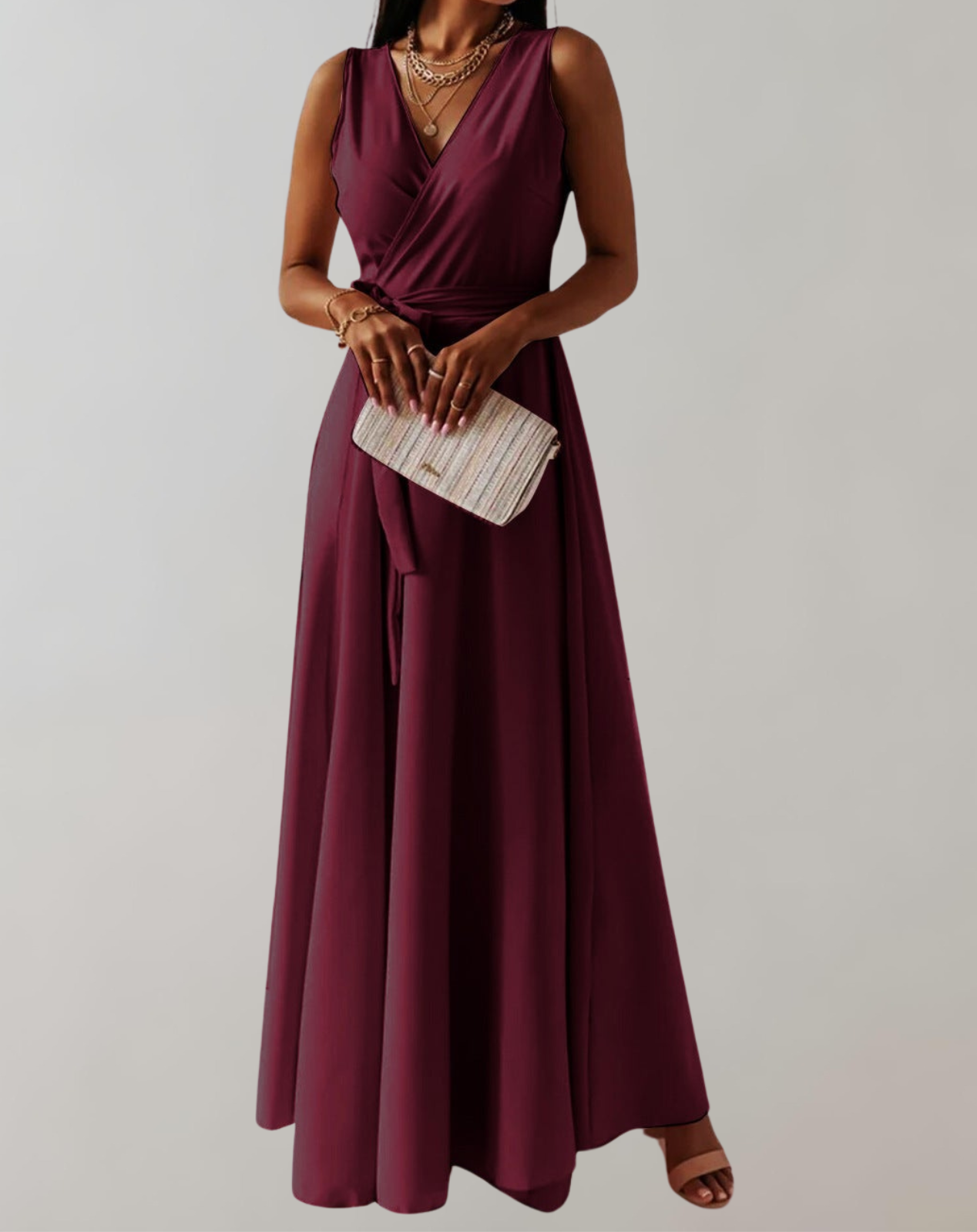 Esme - Cocktail Kleid mit Taillengurtel | Schickes Maxikleid Zeitlos Design
