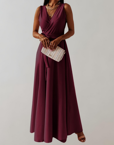Esme - Cocktail Kleid mit Taillengurtel | Schickes Maxikleid Zeitlos Design