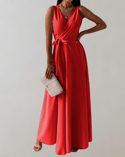 Esme - Cocktail Kleid mit Taillengurtel | Schickes Maxikleid Zeitlos Design