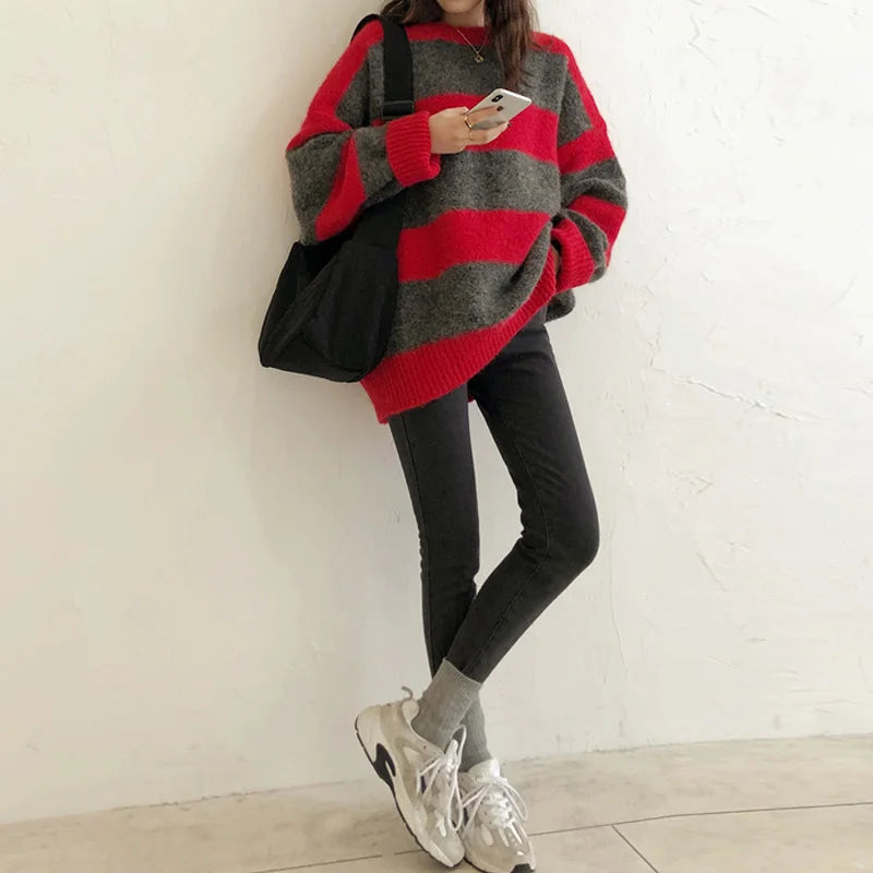 CAROLE - Französischer  Herbstpullover in zwei Farbstellungen