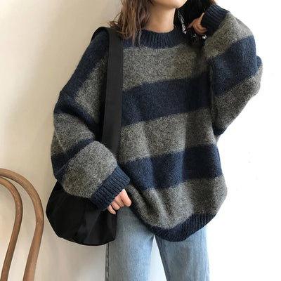 CAROLE - Französischer  Herbstpullover in zwei Farbstellungen