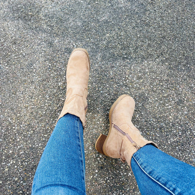 Aida | Klassische Wildlederstiefel mit hohem Absatz