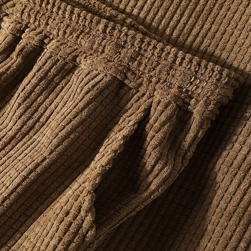 "Cord Brise Mocha" - set estivo da 2 in velluto a coste