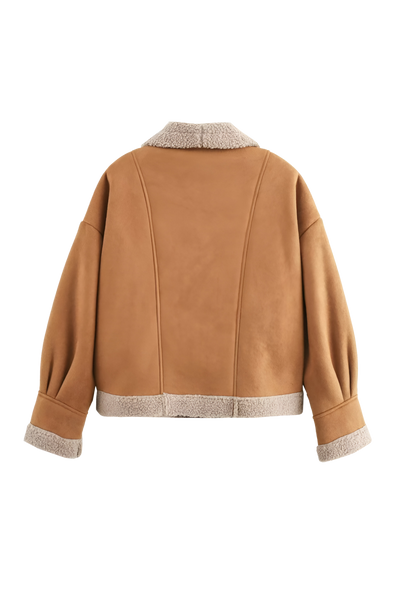 Anna - Fleecejacke mit Kontrastkragen