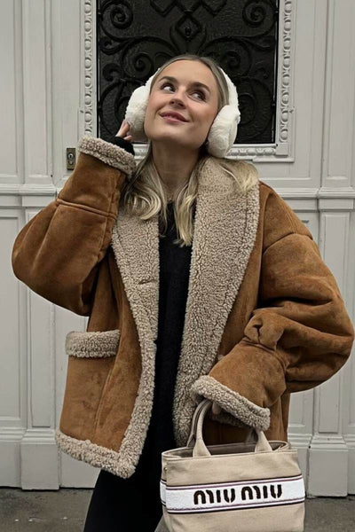 Anna - Fleecejacke mit Kontrastkragen