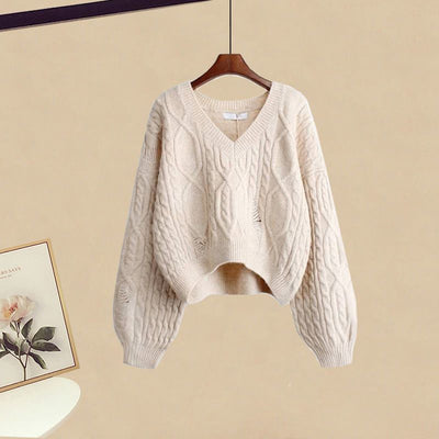 LIANE - Eleganter Strickpullover mit Fischschwanzrock