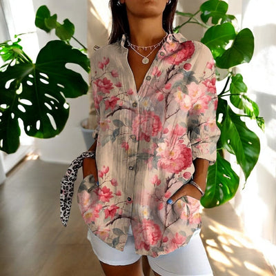 Carla™ - Vintage-Bluse mit Blumendruck